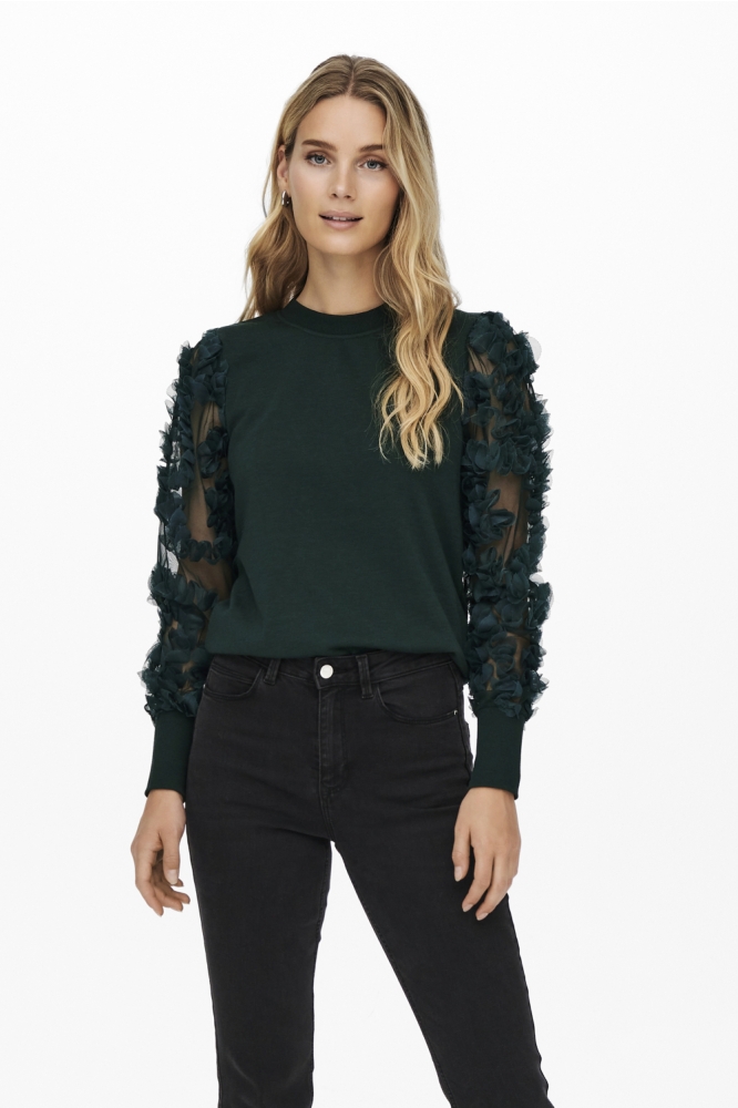 JDYFAIRVIEW L/S SWEAT JRS NOOS 15220558 PANDEROSA PINE